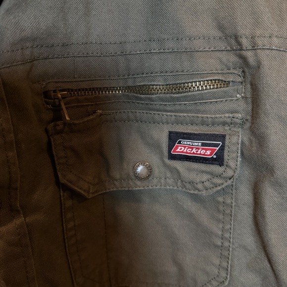 Dickies Men's Green Canvas Hooded Work Coat Quilted Lined Size Large (42-44) - Picture 6 of 6